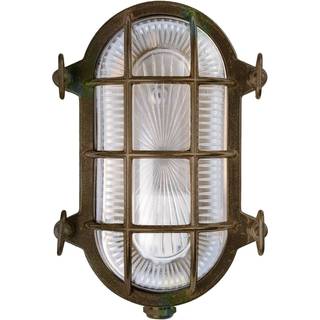 Moretti Luce Udendørs væglampe Tortuga, dæmpbar, Bronze/messing, Messing, Maritim