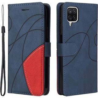Bi-Color Series Samsung Galaxy A12 Etui med Pung - Blå