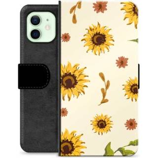 iPhone 12 Premium Flip Cover med Pung - Solsikke