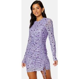 BUBBLEROOM Melandra mesh dress Lilac/Floral M