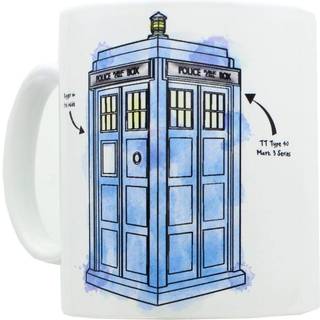 Doctor Who Watercolor Tardis krus