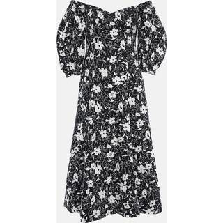 Polo Ralph Lauren Floral linen midi dress - black - S