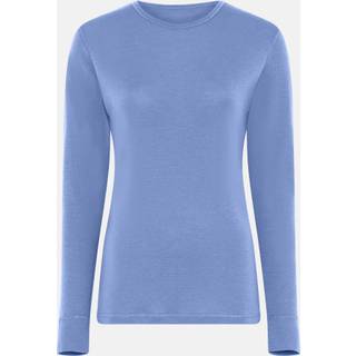 Langærmet t-shirt | 100% merino uld | Blå
