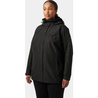Helly Hansen Aden Plus, regnjakke, dame, plus size, sort