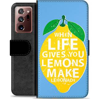 Samsung Galaxy Note20 Ultra Premium Flip Cover med Pung - Citroner