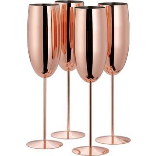 Champagnefløjte Rosaguld 28,5 cl, 4-pak - Oak & Steel