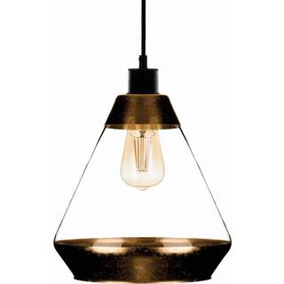 Glas hængelampe Lonceng Euluna, dæmpbar, Sort, Stue/spisestue, Glas, Moderne
