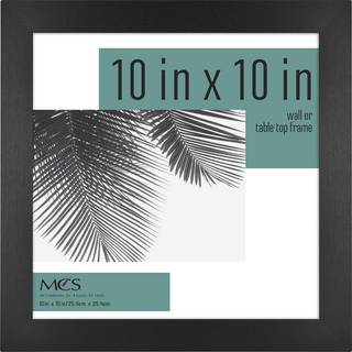 MCS Studio Gallery 10x10 Billeder Ramme Sort Woodgrain Wall Hanging & Easel til Tapletop Display Square Photo Frame til fotosplakater og kunsttry