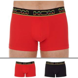 HOM 2-Pack Ivano Coton Stretch Boxer Briefs - Black - Red
