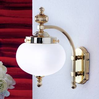 ORION Væglampe DELIA, dæmpbar, Messing/guld, Stue/spisestue, Antik