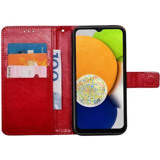 Wallet cover 3-kort Samsung Galaxy A03s - Rød