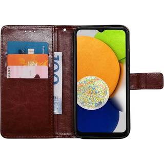 Wallet cover 3-kort Samsung Galaxy A03s - Brun
