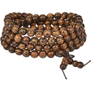 ANZHONGLI MALA PEAKS BRACELET 108 8mm Perleed Armb?nd Sandeltr? Elastik