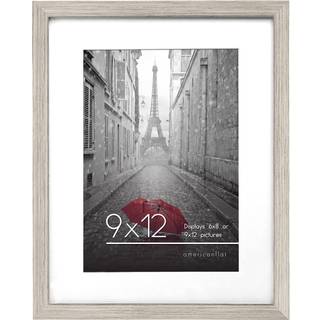 AmericanFlat 9x12 Billedramme i Driftwood - Viser 6x8 med Mat og 9x12 uden Mat - konstrueret tr? med knust resistent glas - vandrette og lodrette