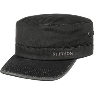Stetson Stetson Oilskin Look Stetson Army Cap med Foer - Sort, 57 (M) / Sort / Army Cap