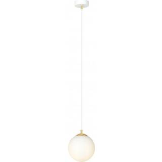Hængelampe Royal, opal hvid/hvid, glas, E14