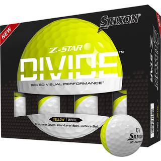 Srixon Z-Star Divide White/Tour Yellow Standard tilbud Golfbolde