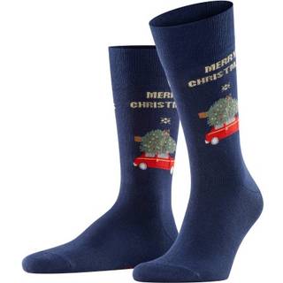 Burlington X-mas Car Sock - Navy-2 - Str 40/46