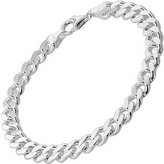 trendor 85895 Armband für Männer 925 Silber Panzerkette Massiv Breite 8,2 mm