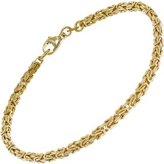 trendor 51560 Armband Königskette Silber 925 vergoldet Breite 2,8 mm