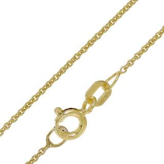 trendor 41504 Feine Ankerkette für Schmuckanhänger Silber 925 vergoldet 1,1 mm