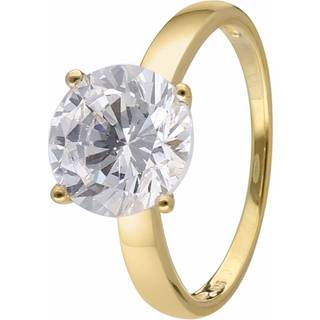 trendor 41715 Damenring 925 Silber Goldplattiert Zirkonia Ø 9 mm