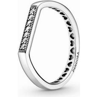Pandora Pandora Crystal Signature Flat Ring - 54 - Silver