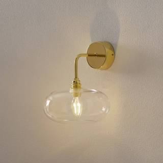 EBB & FLOW Horizon arm væglampe guld/klar Ø 21 cm