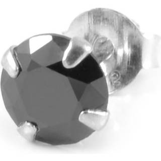 Sort Rund 6mm Zirkon Ørering