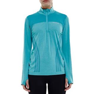 Salming Seamless Halfzip Women - Turquoise - M/L