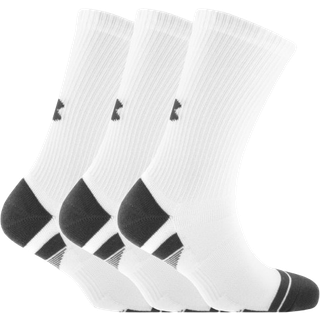 Under Armour 3-pak Performance Tech Crew Socks - White - Large