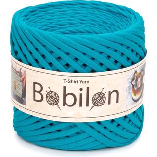 T-shirt garn fettuccini zpagetti bold 3-5 mm tshirt garn til h?klet strikemaske ?reb?nd t garn organisk bomuld makrame t-yarn tr?je garn-bl? lagu