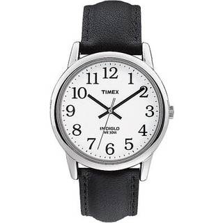 Timex Basic Round White Dial Black Leather Strap Men's Watch T20501