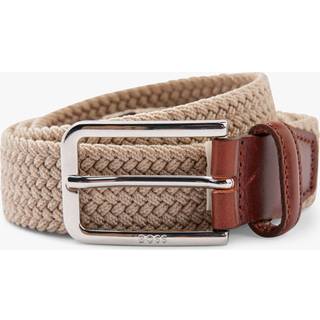 BOSS BLACK Clorio Elastic Woven Belt Light Beige