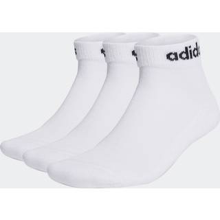 Linear Ankle Socks Cushioned sokker, 3 par - White / Black - 43-45