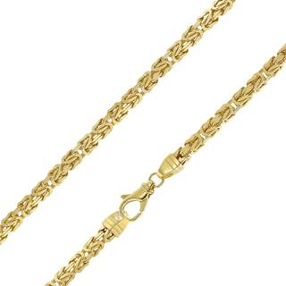 trendor 51325 Königskette Collier Gold auf Silber 925 Breite 4,7 mm