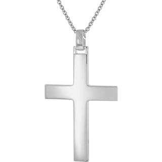 trendor 51936 Halskette mit großem Kreuz 925 Silber 41 mm Männerschmuck