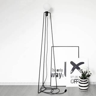 GRUPA Designer gulvlampe Model M3, Sort, Stue/spisestue, Metal, Moderne