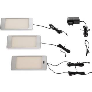 Lindby Svela LED-underskabsbelysning, 3 stk sølv