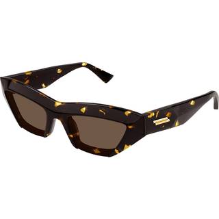 Bottega Veneta Kvinde BV1219S 002 Solbriller Acetat Havana Brun Cat Eye