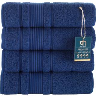 Qute Hjem 4-delt badeh?ndkl?der Set 100% tyrkisk bomuld Premium kvalitet h?ndkl?der til badev?relse hurtig t?r bl?d og absorberende tyrkisk h?ndk