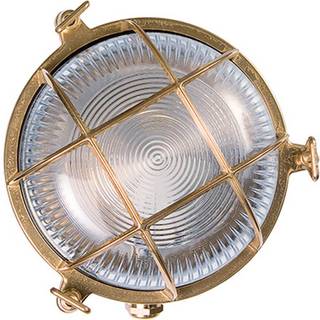 Moretti Luce Udendørs væglampe Tortuga, Messing/guld, Messing, Maritim