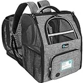 Petami Dog Cat Rygsæk Carrier Expandable Pet Carrier Rygsæk til rejse vandreture Lille medium hund hvalp stor kat bærer rygsæk flyselskab godkend