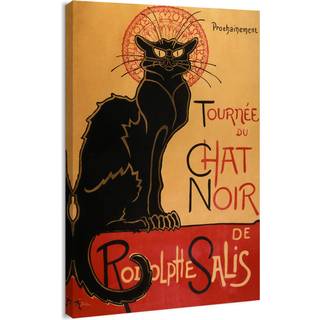 ArtPrints1Stop Canvas Print Wall Art - Tour of Rodolphe Salis 'Chat Noir Classic Vintage Black Cat Post af Th? Ophile Steinlen - 16x24 inches