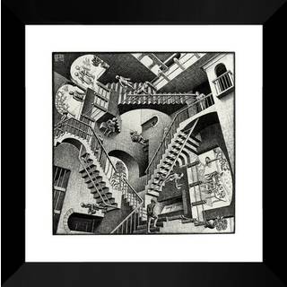 Relativitet 20x20 Framed Art Print af M.C. Escher