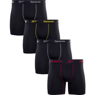 Reebok m?nds aktive undert?j - Sport Soft Performance Boxer Briefs (4 Pack) St?rrelse Stor alle sort sort