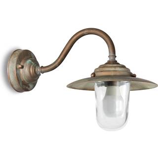 Moretti Luce Udendørs væglampe Chalet, dæmpbar, Bronze/messing, Messing, Antik