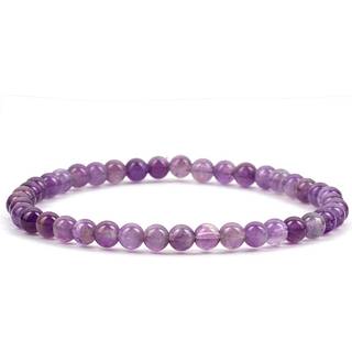 Cherry Tree Collection - Sm? medium store st?rrelser - ?delsten perlerede armb?nd til kvinder og m?nd - 4 mm runde perler (ametyst store)