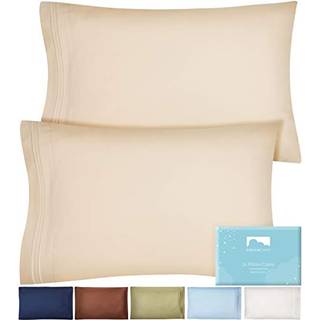 Dreamcare Pillow Cases Queen Size Set på 2 - Dobbelt børstet 1500 luksusserie Mikrofiber - Konvolutlukning Rynke -gratis køling af puder - Queen