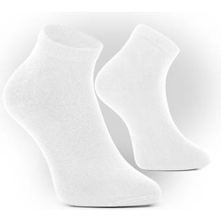 VM FOOTWEAR® BAMBOO MEDICAL SHORT Hvid antibakteriel jobstrømpe/footie (3-pack) 80% bambus, 18% polyamid, 2% elasthan Str. 35/38